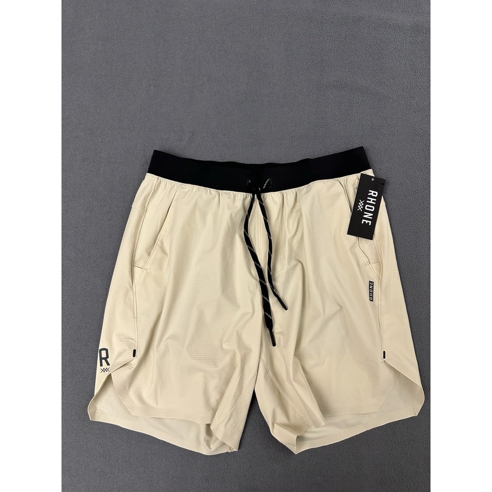 Rhône Invictus Ripstop Running Shorts Men's Size Medium Sandstone 7" Inseam